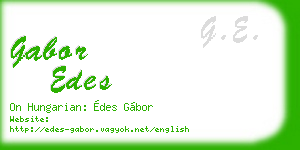 gabor edes business card